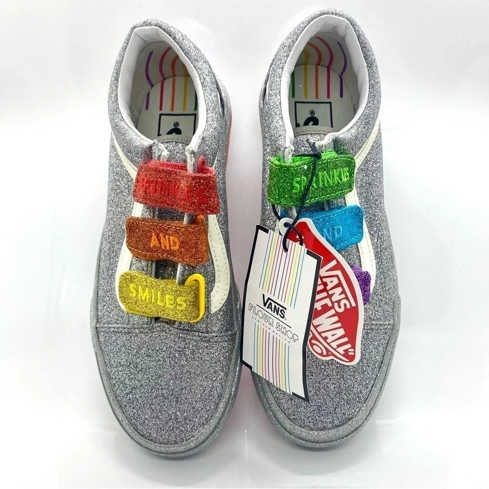 VANS FLOUR SHOP Amirah Kassem Old Skool Rainbow Glitter Sneakers 6